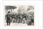 The Military Exhibition: The Pipers of the Argyle and Sutherland Highlanders Parading the Grounds by Anonymous