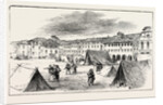 The Earthquake in Italy: Belluno, the Piazza Campitelli: The Inhabitants Taking Refuge in Tents by Anonymous