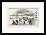 The Earthquake in Italy: Belluno, the Piazza Campitelli: The Inhabitants Taking Refuge in Tents by Anonymous
