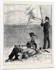 Sketches at the Autumn Manoeuvres: Party Practising for Signalling from Outpost to Field Telegraph by Anonymous