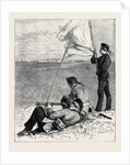 Sketches at the Autumn Manoeuvres: Party Practising for Signalling from Outpost to Field Telegraph by Anonymous