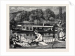 Steaming and Punting, a Sketch Near Cliveden Woods by Anonymous