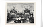 Prince Arthur at Leeds: Triumphal Arches at the Junction of Roundhay Road and Chapletown Road by Anonymous