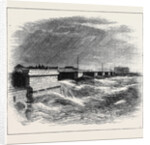 The Overflowing of the River Arno, at Pisa: View of the Railway Bridge by Anonymous