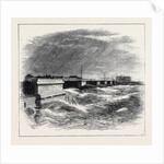 The Overflowing of the River Arno, at Pisa: View of the Railway Bridge by Anonymous