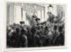 Sketches in New York During the Presidential Election: Outside a Newspaper Office by Anonymous