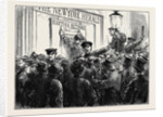 Sketches in New York During the Presidential Election: Outside a Newspaper Office by Anonymous