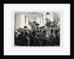Sketches in New York During the Presidential Election: Outside a Newspaper Office by Anonymous