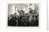 Sketches in New York During the Presidential Election: Outside a Newspaper Office by Anonymous