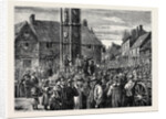 Sketches in the Agricultural Districts: Labourers Meeting at the Eleanor Cross, Geddington, Northamptonshire by Anonymous