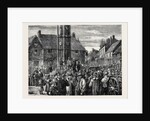 Sketches in the Agricultural Districts: Labourers Meeting at the Eleanor Cross, Geddington, Northamptonshire by Anonymous