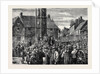 Sketches in the Agricultural Districts: Labourers Meeting at the Eleanor Cross, Geddington, Northamptonshire by Anonymous