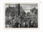 Sketches in the Agricultural Districts: Labourers Meeting at the Eleanor Cross, Geddington, Northamptonshire by Anonymous