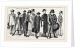 The Election of Dean Stanley As Select Preacher at Oxford: Members of Convocation Going to Vote, on the Platform of the Railway Station by Anonymous