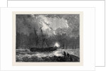 The Hurricane at Plymouth: Ships in Distress Burning Blue-Lights in Batten Bay by Anonymous