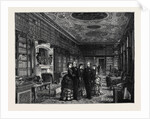 The Prince and Princess of Wales at Chatsworth: The Library by Anonymous