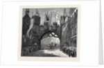 The Prince and Princess of Wales at Chatsworth and Derby: Triumphal Arch at Derby by Anonymous