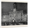 The Prince and Princess of Wales at Derby: The Town Hall Illuminated by Anonymous