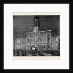 The Prince and Princess of Wales at Derby: The Town Hall Illuminated by Anonymous