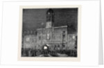 The Prince and Princess of Wales at Derby: The Town Hall Illuminated by Anonymous