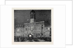 The Prince and Princess of Wales at Derby: The Town Hall Illuminated by Anonymous
