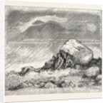 Deer Stalking in the Forest of the Black Mount, Argyllshire: Waiting in the Mist and Rain for the Stag to Rise, When Suddenly the Wind Changes and He Bolts by Anonymous