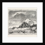 Deer Stalking in the Forest of the Black Mount, Argyllshire: Waiting in the Mist and Rain for the Stag to Rise, When Suddenly the Wind Changes and He Bolts by Anonymous