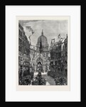Sketch from Fleet Street: Looking Up Ludgate Hill, London by Anonymous