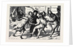 Rome: Maskers Surrounding a Priest at the Carnival by Anonymous
