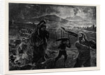 The Eruption of Mount Vesuvius: Peasants Flying from the Lava by Anonymous