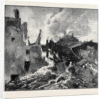 The Eruption of Mount Vesuvius: House at St. Sebastiano Overwhelmed and Burnt by Lava by Anonymous