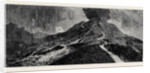 The Eruption of Mount Vesuvius: Sketch from the Top of the Observatory, Showing Crater and the Two Courses Taken by the Lava by Anonymous