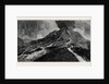 The Eruption of Mount Vesuvius: Sketch from the Top of the Observatory, Showing Crater and the Two Courses Taken by the Lava by Anonymous