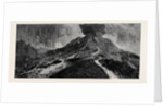 The Eruption of Mount Vesuvius: Sketch from the Top of the Observatory, Showing Crater and the Two Courses Taken by the Lava by Anonymous