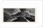 The Eruption of Mount Vesuvius: Sketch from the Top of the Observatory, Showing Crater and the Two Courses Taken by the Lava by Anonymous