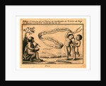 Print Shows Banner with Name of Italian Balloonist Vincent Lunardi; Includes Figure Playing a Drum and Two Others Dancing. by Anonymous