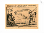 Print Shows Banner with Name of Italian Balloonist Vincent Lunardi; Includes Figure Playing a Drum and Two Others Dancing. by Anonymous