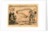 Print Shows Banner with Name of Italian Balloonist Vincent Lunardi; Includes Figure Playing a Drum and Two Others Dancing. by Anonymous