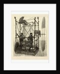 Albert Tissandier, Gaston Tissandier, and an Unidentified Man in the Basket of Their Airship Demonstrating an Electric Navigational System Featuring a Propeller by P. Ferat by Anonymous