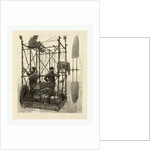 Albert Tissandier, Gaston Tissandier, and an Unidentified Man in the Basket of Their Airship Demonstrating an Electric Navigational System Featuring a Propeller by P. Ferat by Anonymous