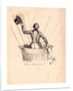 Half-Length Portrait of French Balloonist Francesco Arban Standing in the Basket of a Balloon, Waving His Hat by Anonymous