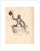 Half-Length Portrait of French Balloonist Francesco Arban Standing in the Basket of a Balloon, Waving His Hat by Anonymous