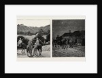 The Recent Rebellion in Canada: on the Trail after Big Bear, Transport Wagons in Mukeg (Mossy Bog) by Anonymous
