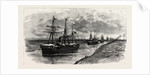 The Block in the Suez Canal: Procession of Steamers after the Renewal of Traffic by Anonymous