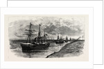 The Block in the Suez Canal: Procession of Steamers after the Renewal of Traffic by Anonymous