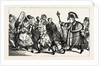 W. Heath: His Honour, the Beadle, Driving the Vagabonds Out of the Parish, 1830 by Anonymous