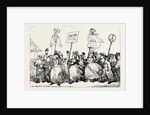 T. Rowlandson: Procession to the Hustings after a Successful Canvass, Covent Garden, 1784 by Anonymous