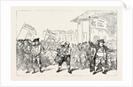 T. Rowlandson: The Westminster Deserter Drummed Out of the Regiment, Defeat of Sir Cecil Wray. Hustings, Covent Garden, Westminster Election, 1784 by Anonymous