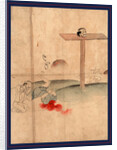 Sarasikubi No Zu, Beheading. With Blood Gushing from the Neck; a Bound Prisoner Kneels Nearby. by Anonymous