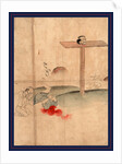 Sarasikubi No Zu, Beheading. With Blood Gushing from the Neck; a Bound Prisoner Kneels Nearby. by Anonymous